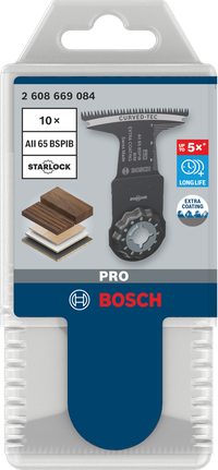 Hoja de corte por inmersión Bosch PRO AII 65 BSPIB 65×40 mm 10 uds.